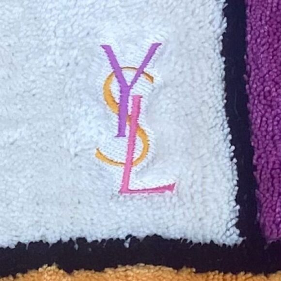 NIB New Yves Saint Laurent YSL Colorful Bath Mat/Area Rug Home Decor Bathroom - Picture 3 of 12
